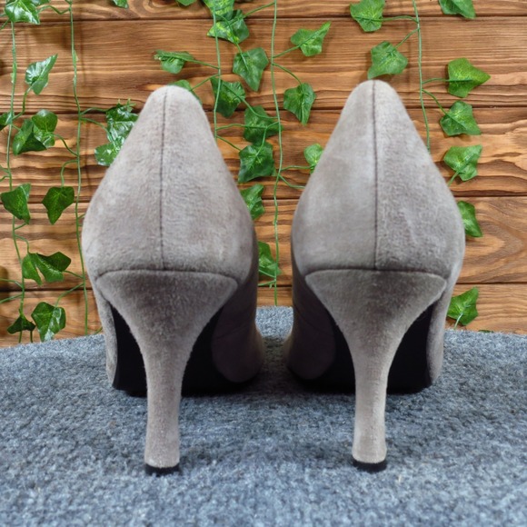 Style & Co. Women's Taupe Suede Round Toe Heels Pumps Size 9 - Picture 5 of 8